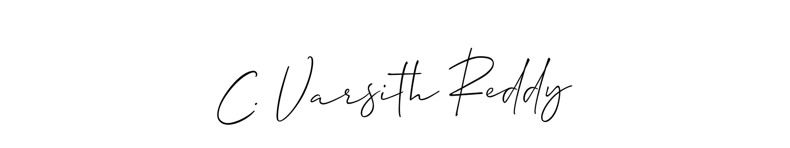 Use a signature maker to create a handwritten signature online. With this signature software, you can design (Allison_Script) your own signature for name C. Varsith Reddy. C. Varsith Reddy signature style 2 images and pictures png