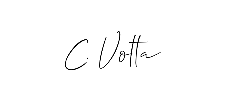 Similarly Allison_Script is the best handwritten signature design. Signature creator online .You can use it as an online autograph creator for name C. Volta. C. Volta signature style 2 images and pictures png