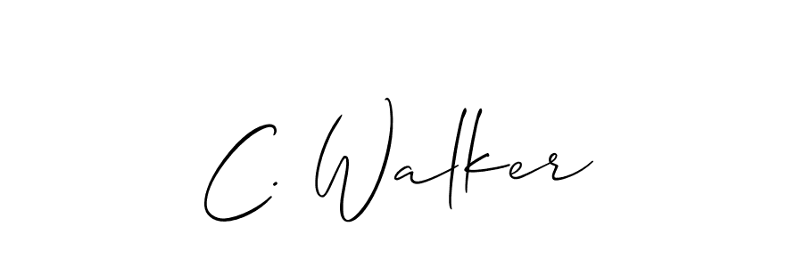 Make a beautiful signature design for name C. Walker. With this signature (Allison_Script) style, you can create a handwritten signature for free. C. Walker signature style 2 images and pictures png