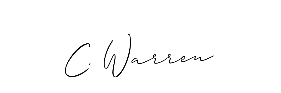 It looks lik you need a new signature style for name C. Warren. Design unique handwritten (Allison_Script) signature with our free signature maker in just a few clicks. C. Warren signature style 2 images and pictures png