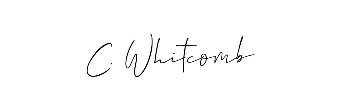 C. Whitcomb stylish signature style. Best Handwritten Sign (Allison_Script) for my name. Handwritten Signature Collection Ideas for my name C. Whitcomb. C. Whitcomb signature style 2 images and pictures png