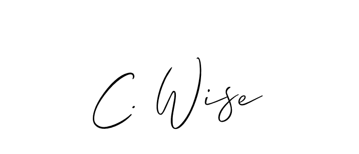 Also You can easily find your signature by using the search form. We will create C. Wise name handwritten signature images for you free of cost using Allison_Script sign style. C. Wise signature style 2 images and pictures png