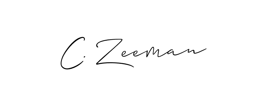 Also we have C. Zeeman name is the best signature style. Create professional handwritten signature collection using Allison_Script autograph style. C. Zeeman signature style 2 images and pictures png