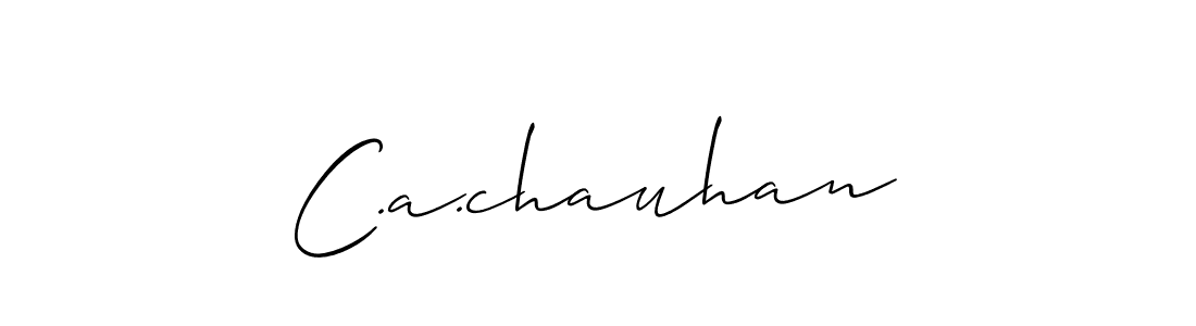 Make a beautiful signature design for name C.a.chauhan. With this signature (Allison_Script) style, you can create a handwritten signature for free. C.a.chauhan signature style 2 images and pictures png