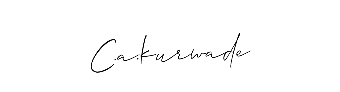 Here are the top 10 professional signature styles for the name C.a.kurwade. These are the best autograph styles you can use for your name. C.a.kurwade signature style 2 images and pictures png