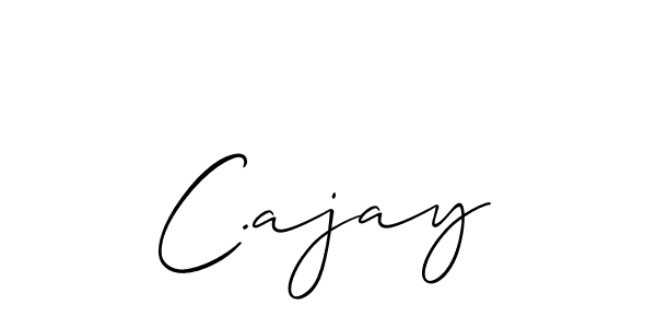 Create a beautiful signature design for name C.ajay. With this signature (Allison_Script) fonts, you can make a handwritten signature for free. C.ajay signature style 2 images and pictures png