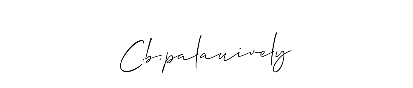 if you are searching for the best signature style for your name C.b.palauively. so please give up your signature search. here we have designed multiple signature styles  using Allison_Script. C.b.palauively signature style 2 images and pictures png