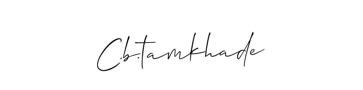 Make a short C.b.tamkhade signature style. Manage your documents anywhere anytime using Allison_Script. Create and add eSignatures, submit forms, share and send files easily. C.b.tamkhade signature style 2 images and pictures png