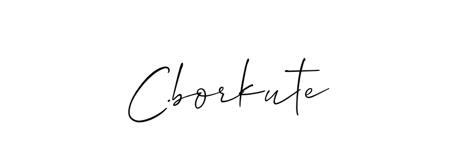 How to make C.borkute name signature. Use Allison_Script style for creating short signs online. This is the latest handwritten sign. C.borkute signature style 2 images and pictures png