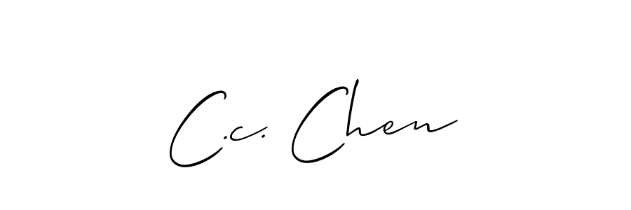 Similarly Allison_Script is the best handwritten signature design. Signature creator online .You can use it as an online autograph creator for name C.c. Chen. C.c. Chen signature style 2 images and pictures png