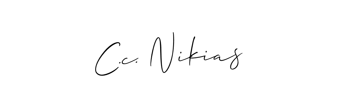 How to Draw C.c. Nikias signature style? Allison_Script is a latest design signature styles for name C.c. Nikias. C.c. Nikias signature style 2 images and pictures png