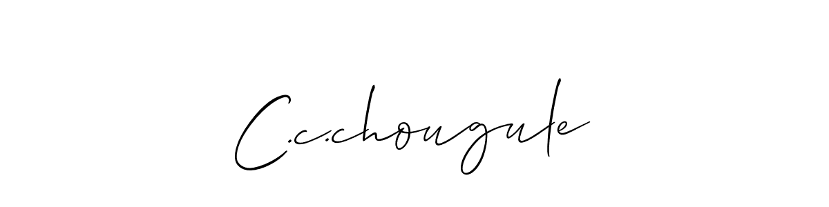 Design your own signature with our free online signature maker. With this signature software, you can create a handwritten (Allison_Script) signature for name C.c.chougule. C.c.chougule signature style 2 images and pictures png