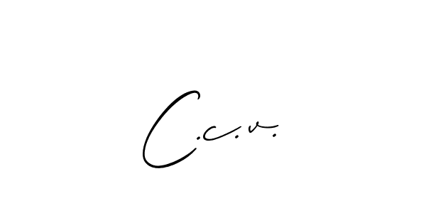 Design your own signature with our free online signature maker. With this signature software, you can create a handwritten (Allison_Script) signature for name C.c.v.. C.c.v. signature style 2 images and pictures png