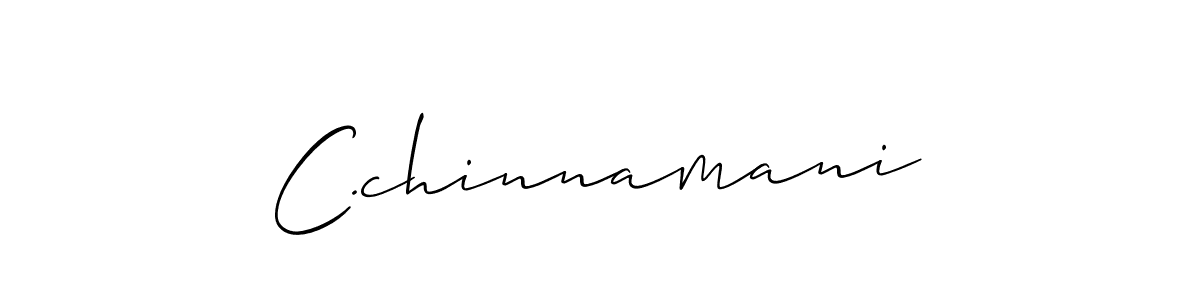 Make a beautiful signature design for name C.chinnamani. With this signature (Allison_Script) style, you can create a handwritten signature for free. C.chinnamani signature style 2 images and pictures png