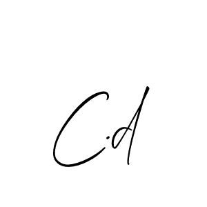 Similarly Allison_Script is the best handwritten signature design. Signature creator online .You can use it as an online autograph creator for name C.d. C.d signature style 2 images and pictures png