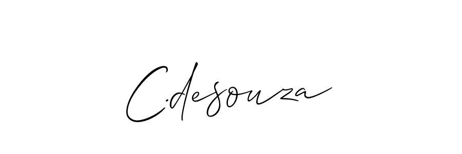 if you are searching for the best signature style for your name C.desouza. so please give up your signature search. here we have designed multiple signature styles  using Allison_Script. C.desouza signature style 2 images and pictures png