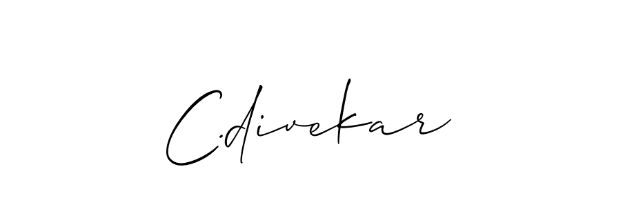 How to Draw C.divekar signature style? Allison_Script is a latest design signature styles for name C.divekar. C.divekar signature style 2 images and pictures png