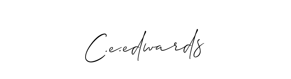 The best way (Allison_Script) to make a short signature is to pick only two or three words in your name. The name C.e.edwards include a total of six letters. For converting this name. C.e.edwards signature style 2 images and pictures png