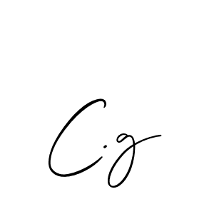 Make a beautiful signature design for name C.g. With this signature (Allison_Script) style, you can create a handwritten signature for free. C.g signature style 2 images and pictures png