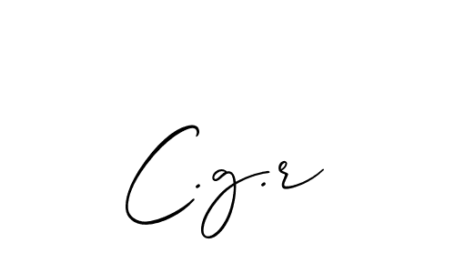 Create a beautiful signature design for name C.g.r. With this signature (Allison_Script) fonts, you can make a handwritten signature for free. C.g.r signature style 2 images and pictures png