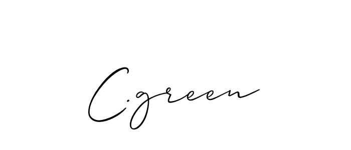 Allison_Script is a professional signature style that is perfect for those who want to add a touch of class to their signature. It is also a great choice for those who want to make their signature more unique. Get C.green name to fancy signature for free. C.green signature style 2 images and pictures png