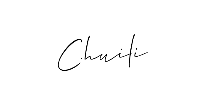 if you are searching for the best signature style for your name C.huili. so please give up your signature search. here we have designed multiple signature styles  using Allison_Script. C.huili signature style 2 images and pictures png