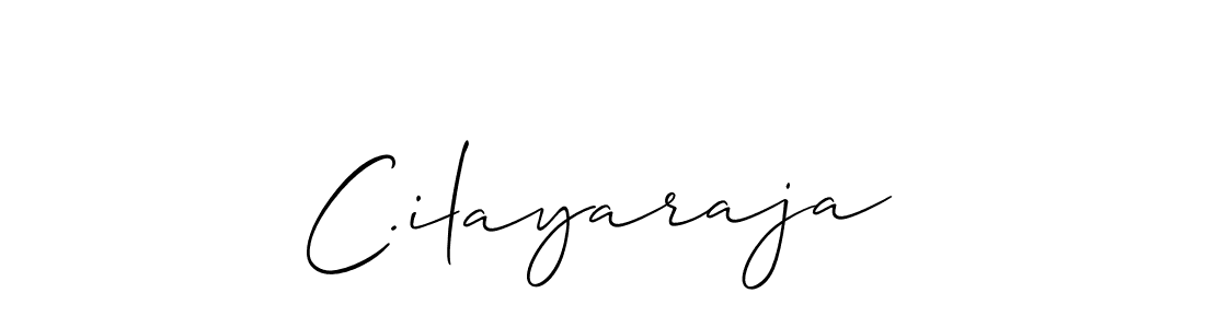 The best way (Allison_Script) to make a short signature is to pick only two or three words in your name. The name C.ilayaraja include a total of six letters. For converting this name. C.ilayaraja signature style 2 images and pictures png
