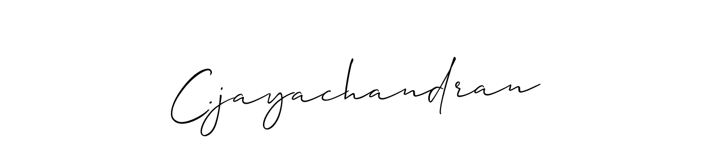 if you are searching for the best signature style for your name C.jayachandran. so please give up your signature search. here we have designed multiple signature styles  using Allison_Script. C.jayachandran signature style 2 images and pictures png