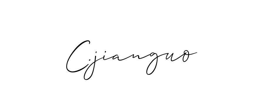 Make a short C.jianguo signature style. Manage your documents anywhere anytime using Allison_Script. Create and add eSignatures, submit forms, share and send files easily. C.jianguo signature style 2 images and pictures png