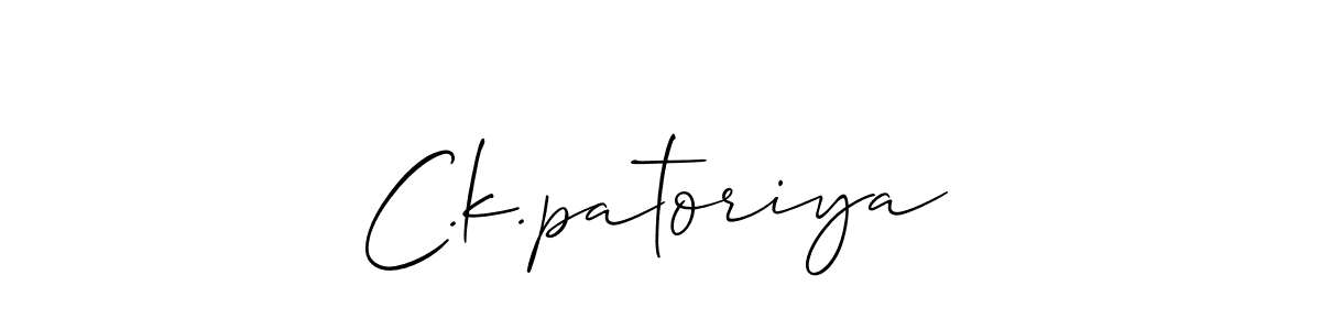 See photos of C.k.patoriya official signature by Spectra . Check more albums & portfolios. Read reviews & check more about Allison_Script font. C.k.patoriya signature style 2 images and pictures png