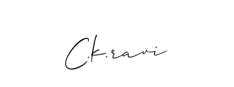 You should practise on your own different ways (Allison_Script) to write your name (C.k.ravi) in signature. don't let someone else do it for you. C.k.ravi signature style 2 images and pictures png