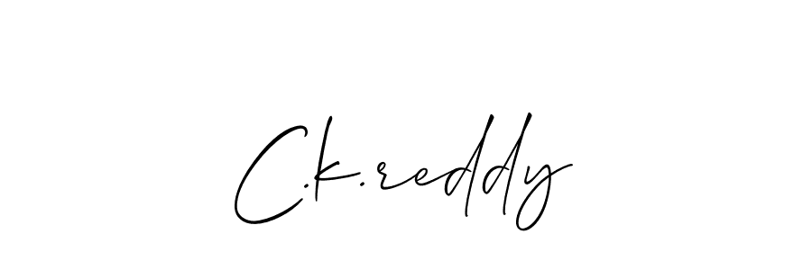You should practise on your own different ways (Allison_Script) to write your name (C.k.reddy) in signature. don't let someone else do it for you. C.k.reddy signature style 2 images and pictures png
