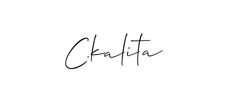 Make a beautiful signature design for name C.kalita. With this signature (Allison_Script) style, you can create a handwritten signature for free. C.kalita signature style 2 images and pictures png