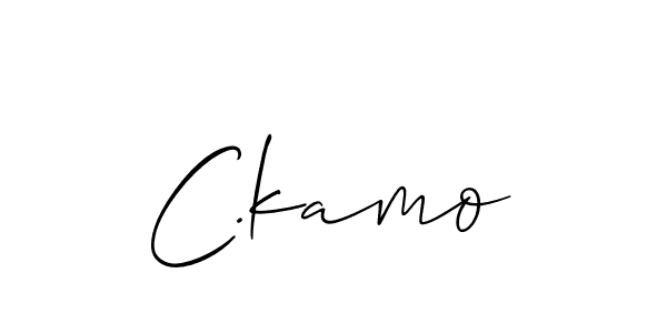 How to Draw C.kamo signature style? Allison_Script is a latest design signature styles for name C.kamo. C.kamo signature style 2 images and pictures png