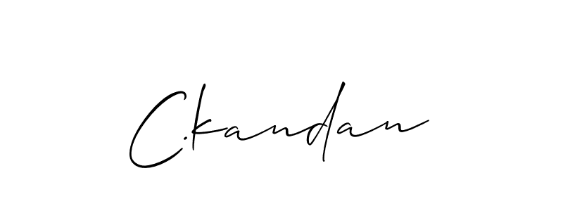 Design your own signature with our free online signature maker. With this signature software, you can create a handwritten (Allison_Script) signature for name C.kandan. C.kandan signature style 2 images and pictures png