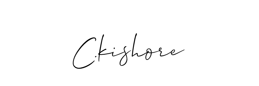 Similarly Allison_Script is the best handwritten signature design. Signature creator online .You can use it as an online autograph creator for name C.kishore. C.kishore signature style 2 images and pictures png