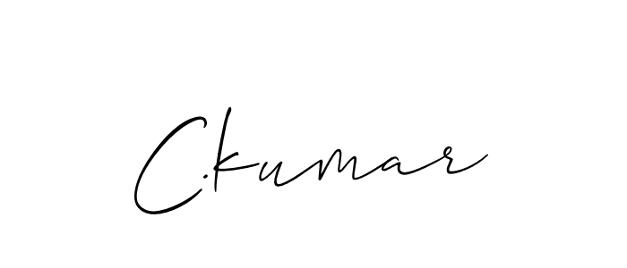 Best and Professional Signature Style for C.kumar. Allison_Script Best Signature Style Collection. C.kumar signature style 2 images and pictures png