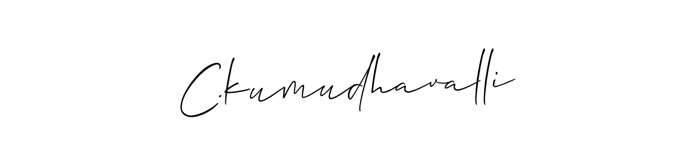 Allison_Script is a professional signature style that is perfect for those who want to add a touch of class to their signature. It is also a great choice for those who want to make their signature more unique. Get C.kumudhavalli name to fancy signature for free. C.kumudhavalli signature style 2 images and pictures png