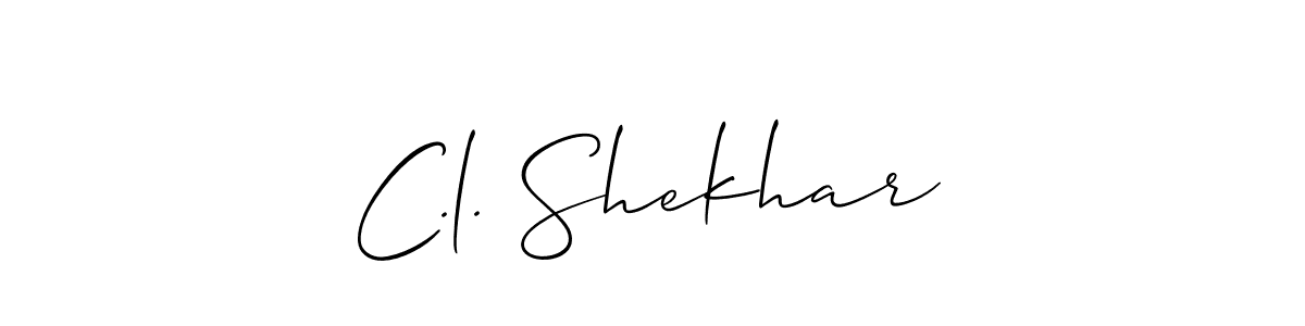 Make a beautiful signature design for name C.l. Shekhar. With this signature (Allison_Script) style, you can create a handwritten signature for free. C.l. Shekhar signature style 2 images and pictures png