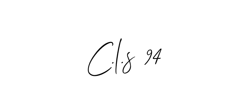 Make a beautiful signature design for name C.l.s 94. With this signature (Allison_Script) style, you can create a handwritten signature for free. C.l.s 94 signature style 2 images and pictures png