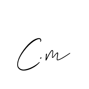 You should practise on your own different ways (Allison_Script) to write your name (C.m) in signature. don't let someone else do it for you. C.m signature style 2 images and pictures png