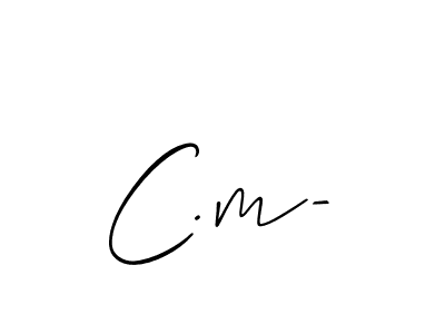 Make a short C.m- signature style. Manage your documents anywhere anytime using Allison_Script. Create and add eSignatures, submit forms, share and send files easily. C.m- signature style 2 images and pictures png