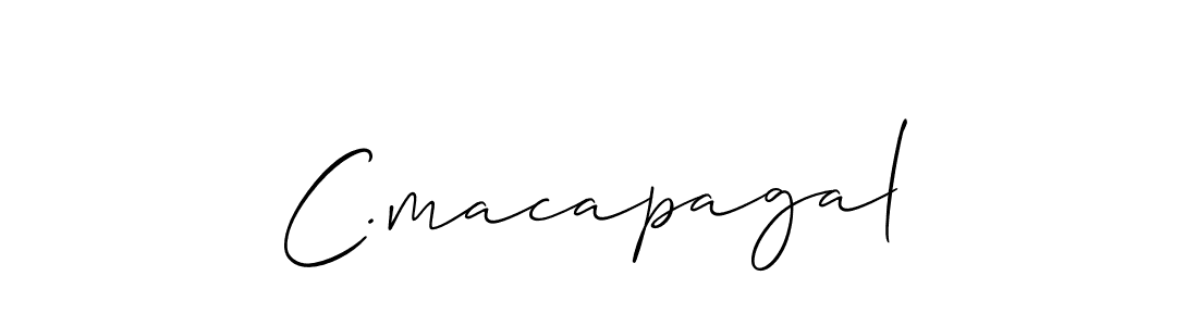 It looks lik you need a new signature style for name C.macapagal. Design unique handwritten (Allison_Script) signature with our free signature maker in just a few clicks. C.macapagal signature style 2 images and pictures png