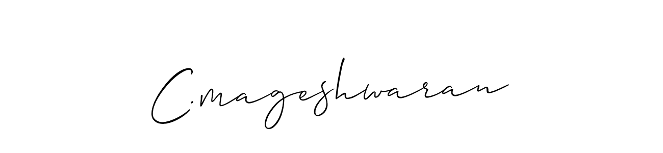 Design your own signature with our free online signature maker. With this signature software, you can create a handwritten (Allison_Script) signature for name C.mageshwaran. C.mageshwaran signature style 2 images and pictures png