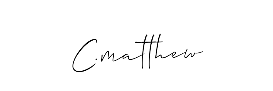 Design your own signature with our free online signature maker. With this signature software, you can create a handwritten (Allison_Script) signature for name C.matthew. C.matthew signature style 2 images and pictures png