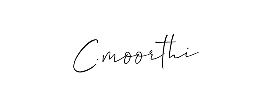 Use a signature maker to create a handwritten signature online. With this signature software, you can design (Allison_Script) your own signature for name C.moorthi. C.moorthi signature style 2 images and pictures png