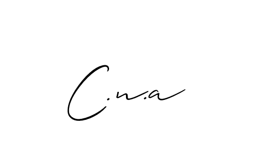 Create a beautiful signature design for name C.n.a. With this signature (Allison_Script) fonts, you can make a handwritten signature for free. C.n.a signature style 2 images and pictures png