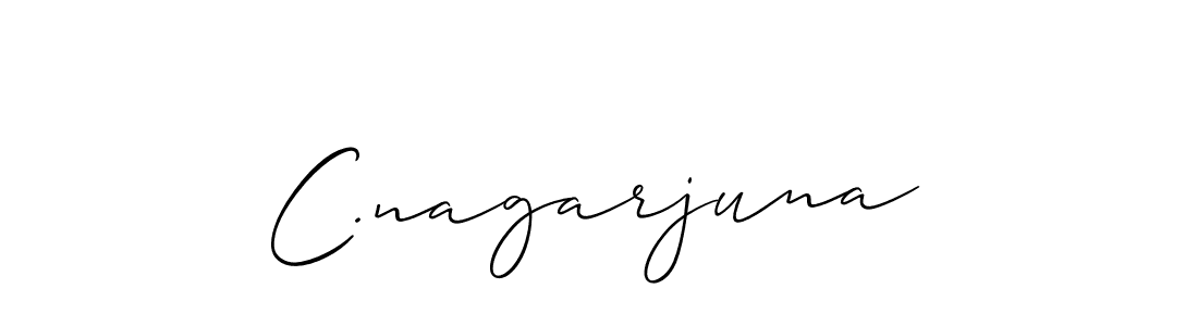 Allison_Script is a professional signature style that is perfect for those who want to add a touch of class to their signature. It is also a great choice for those who want to make their signature more unique. Get C.nagarjuna name to fancy signature for free. C.nagarjuna signature style 2 images and pictures png