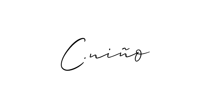 You should practise on your own different ways (Allison_Script) to write your name (C.niño) in signature. don't let someone else do it for you. C.niño signature style 2 images and pictures png
