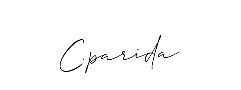 You should practise on your own different ways (Allison_Script) to write your name (C.parida) in signature. don't let someone else do it for you. C.parida signature style 2 images and pictures png